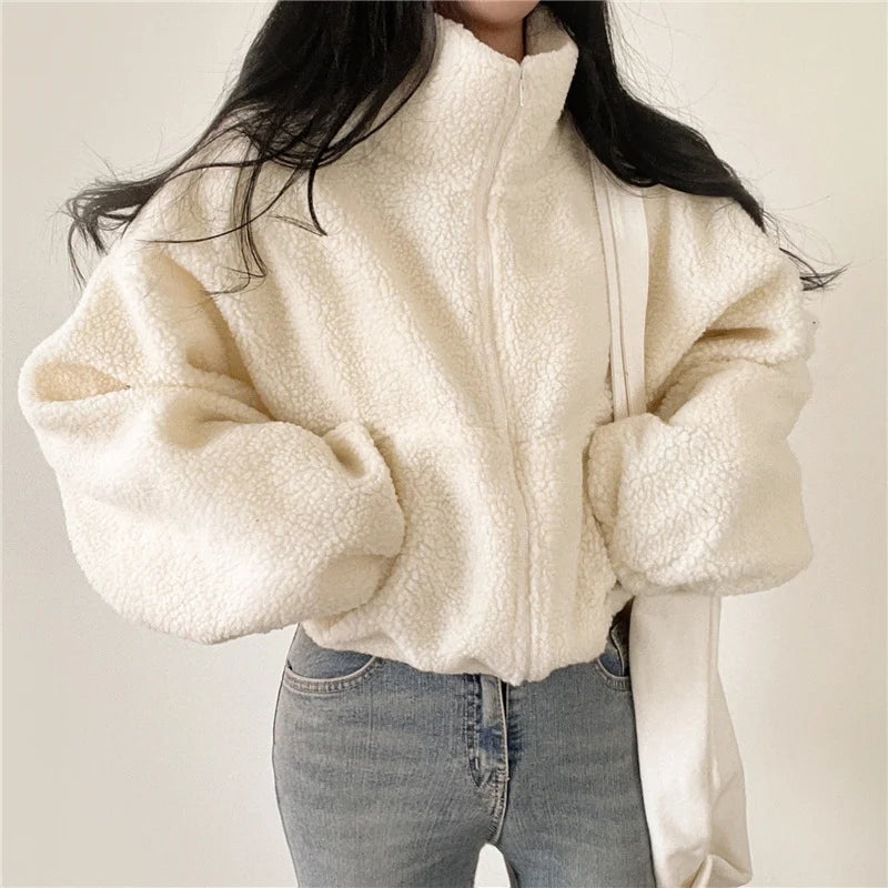 ÉLODIE | Veste Zippée en Polaire Sherpa