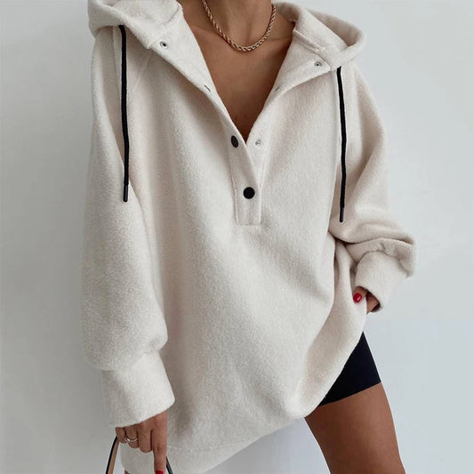 MAÉVA | Hoodie Oversize en Polaire Douce