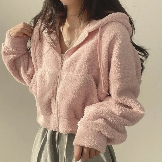 CAMILLE | Hoodie Zippé en Sherpa